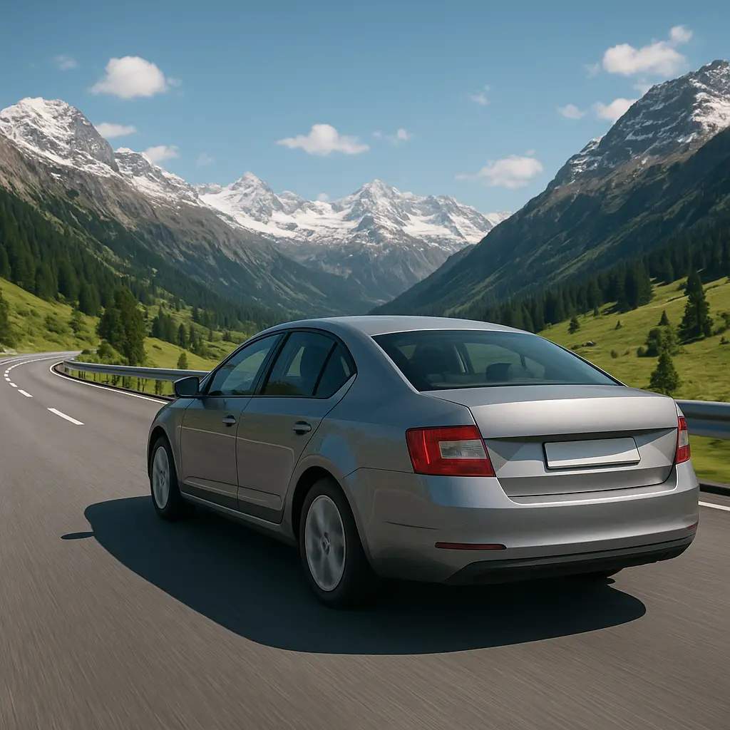 Auto auf Schweizer Autobahn